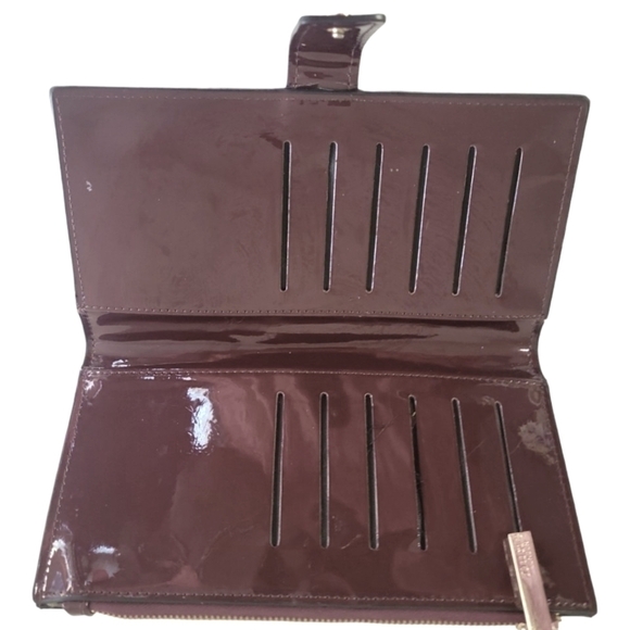 Dune London Kaydence Patent Finish Plum Bifold Wallet - Picture 7 of 10